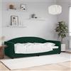 Vidaxl Letto da Giorno Verde Scuro 90x200 cm in Velluto
