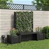 Vidaxl Panchina da Giardino Kopenhagen Antracite 173 x 49 x 135,5 cm