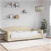 Vidaxl Letto da Giorno Crema 100x200 cm in Tessuto
