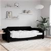 Vidaxl Letto da Giorno Nero 100x200 cm in Tessuto