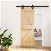 Vidaxl Porta scorrevole Naturale e Nero 70 x 210 cm
