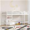 Vidaxl Struttura del letto loft per bambini Bianco 107 x 200 cm