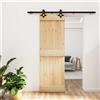 Vidaxl Porta scorrevole Naturale e Nero 70 x 210 cm