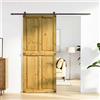 Vidaxl Porta del fienile Corona Marrone Miele 90 x 210 cm