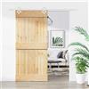 Vidaxl Porta scorrevole Naturale e Bianco 90 x 210 cm