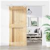 Vidaxl Porta scorrevole Naturale e Bianco 90 x 210 cm