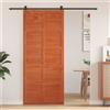 Vidaxl Porta del fienile Marrone cerato 100 x 2,5 x 208 cm