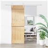 Vidaxl Porta scorrevole Naturale e Bianco 70 x 210 cm