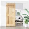 Vidaxl Porta scorrevole Naturale e Bianco 85 x 210 cm