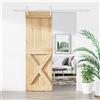 Vidaxl Porta scorrevole Naturale e Bianco 70 x 210 cm