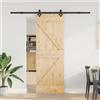 Vidaxl Porta scorrevole NARVIK Naturale e Nero 70 x 210 cm (213,5 cm)