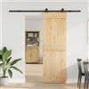 Vidaxl Porta scorrevole NARVIK Naturale e Nero 70 x 210 cm (213,5 cm)