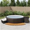 Vidaxl Bordo per Spa Nero in Polyrattan e Legno Massello di Acacia