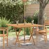 Vidaxl Tavolo da Giardino Pieghevole Grigio 110x110x75cm Massello Teak