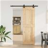 Vidaxl Porta scorrevole NARVIK Naturale e Nero 70 x 210 cm (152,5 cm)