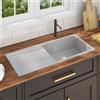 Vidaxl Lavello da Cucina Lavorato a Mano in Acciaio Inox