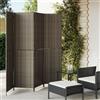 Vidaxl Divisorio per Ambienti a 4 Pannelli Grigio in Polyrattan