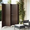 Vidaxl Divisorio per Ambienti a 5 Pannelli Marrone in Polyrattan