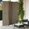 Vidaxl Divisorio per Ambienti a 3 Pannelli Grigio in Polyrattan