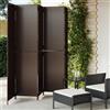 Vidaxl Divisorio per Ambienti a 5 Pannelli Marrone in Polyrattan