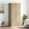 Vidaxl Armadio Rovere Sonoma 80x52x180 cm in Legno Multistrato