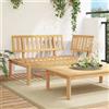 Vidaxl Divano Angolare da Giardino Pallet in Legno Massello di Acacia