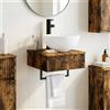 Vidaxl Lavabo da Parete Rovere Fumo 40 x 41 x 40,5 cm