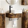 Vidaxl Lavabo da Parete Rovere Fumo 50 x 41 x 39 cm