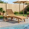 Vidaxl Lettino da sole 2 pcs Marrone Legno di teak solido