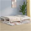 Vidaxl Dormeuse Estraibile Bianca 2x(90x190) cm Legno Massello di Pino