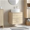 Vidaxl Mobile Lavabo da Parete Rovere Sonoma 49,5 x 44,5 x 65,5 cm