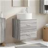 Vidaxl Mobile Lavabo da Parete Sonoma grigio 49,5 x 44,5 x 65,5 cm