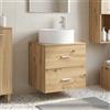 Vidaxl Mobile Lavabo da Parete Rovere Artigianale
