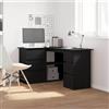 Vidaxl Scrivania Rovere Nero 145 x 100 x 76 cm Legno multistrato
