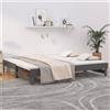 Vidaxl Dormeuse Estraibile Grigia 2x(100x200)cm Legno Massello di Pino