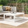 Vidaxl Tavolo da Giardino Bianco 121x82,5x45 cm Legno Massello di Pino