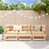 Vidaxl Set Salotto da Giardino 3 pz in Legno Massello di Pino