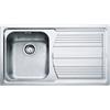 EffeZeta Lavello a incasso Franke LLX611L 86x50 cm 1 vasca con gocciolatoio destro inox satinato