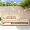 Vidaxl Set Salotto da Giardino 3 pz in Legno Massello di Pino