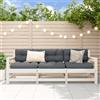 Vidaxl Set Salotto da Giardino 3 pz Bianco in Legno Massello di Pino