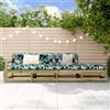 Vidaxl Set Salotto da Giardino 4 pz in Legno Impregnato di Pino