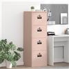 Vidaxl Armadio per File con cassetto Rosa 44 x 50 x 106.5 cm
