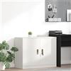 Vidaxl Armadio Bianco 90 x 40 x 70 cm Acciaio