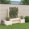 Vidaxl Panchina da Giardino Kopenhagen Bianco 173 x 49 x 135,5 cm PP