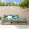 Vidaxl Set Divani da Giardino 3pz con Cuscini Legno Impregnato di Pino