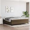 Vidaxl Struttura Letto a Rete a Molle Marrone Scuro 200x200 cm in Tessuto
