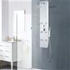 Vidaxl Pannello Doccia in Vetro 25x44,6x130 cm Bianco