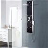 Vidaxl Pannello Doccia in Vetro 25x44,6x130 cm Nero