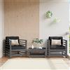 Vidaxl Sedie da Giardino con Cuscini 2pz Legno Massello di Pino Grigio