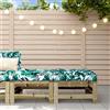 Vidaxl Poggiapiedi Giardino con Cuscini 2pz Legno Impregnato di Pino